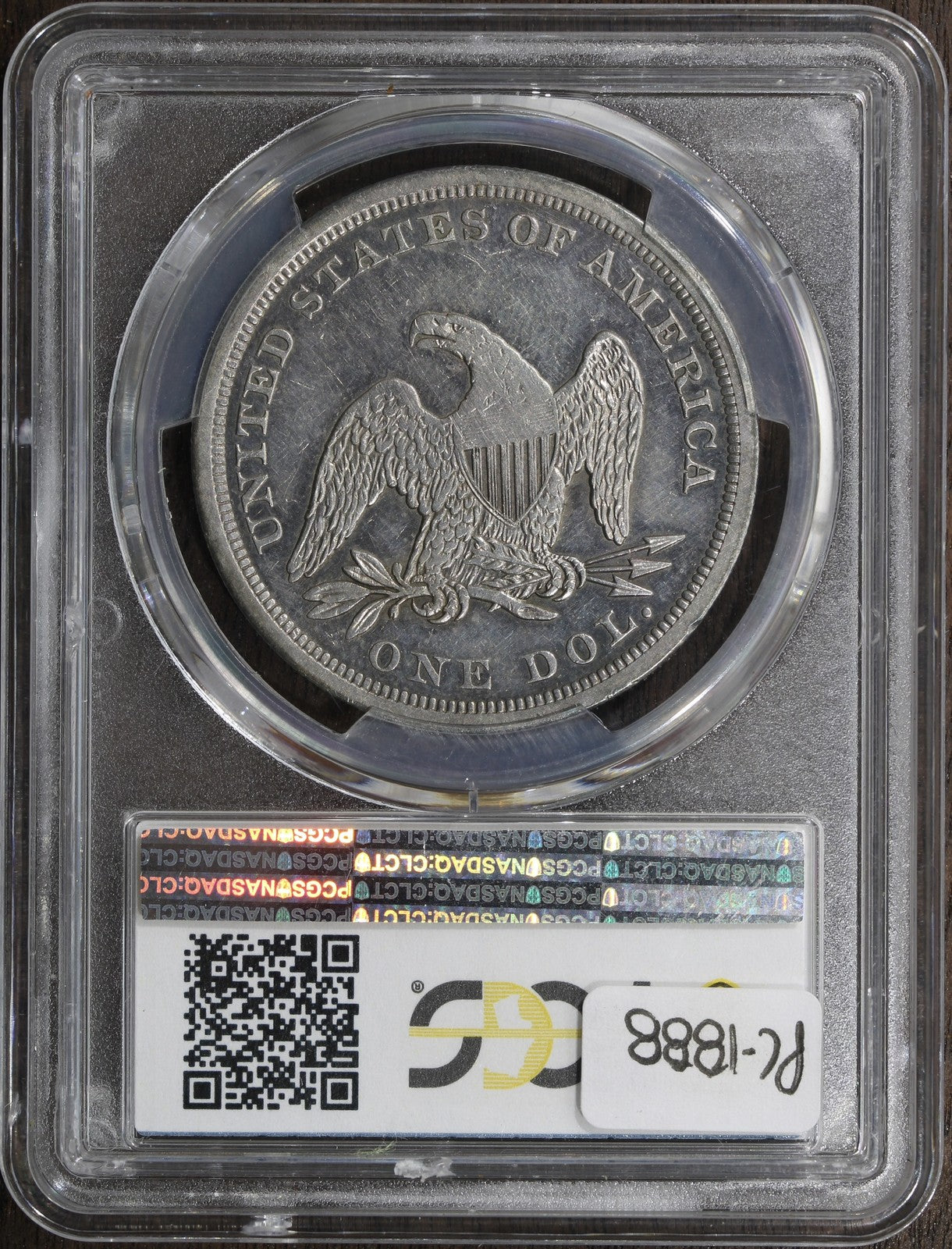 1842 (AU53) Seated Liberty Dollar $1 PCGS - Great Condition