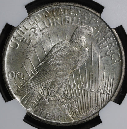 1921 (MS65+ CAC) High Relief Peace Silver Dollar $1 NGC - Gem!