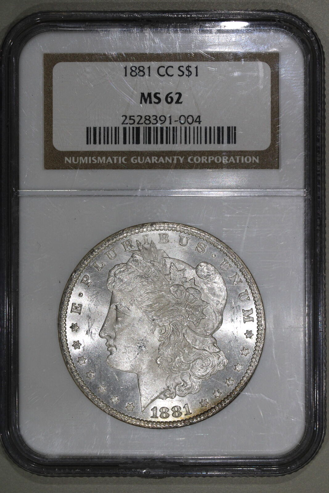 1881-CC (MS62) Morgan Silver Dollar $1 NGC Graded Coin