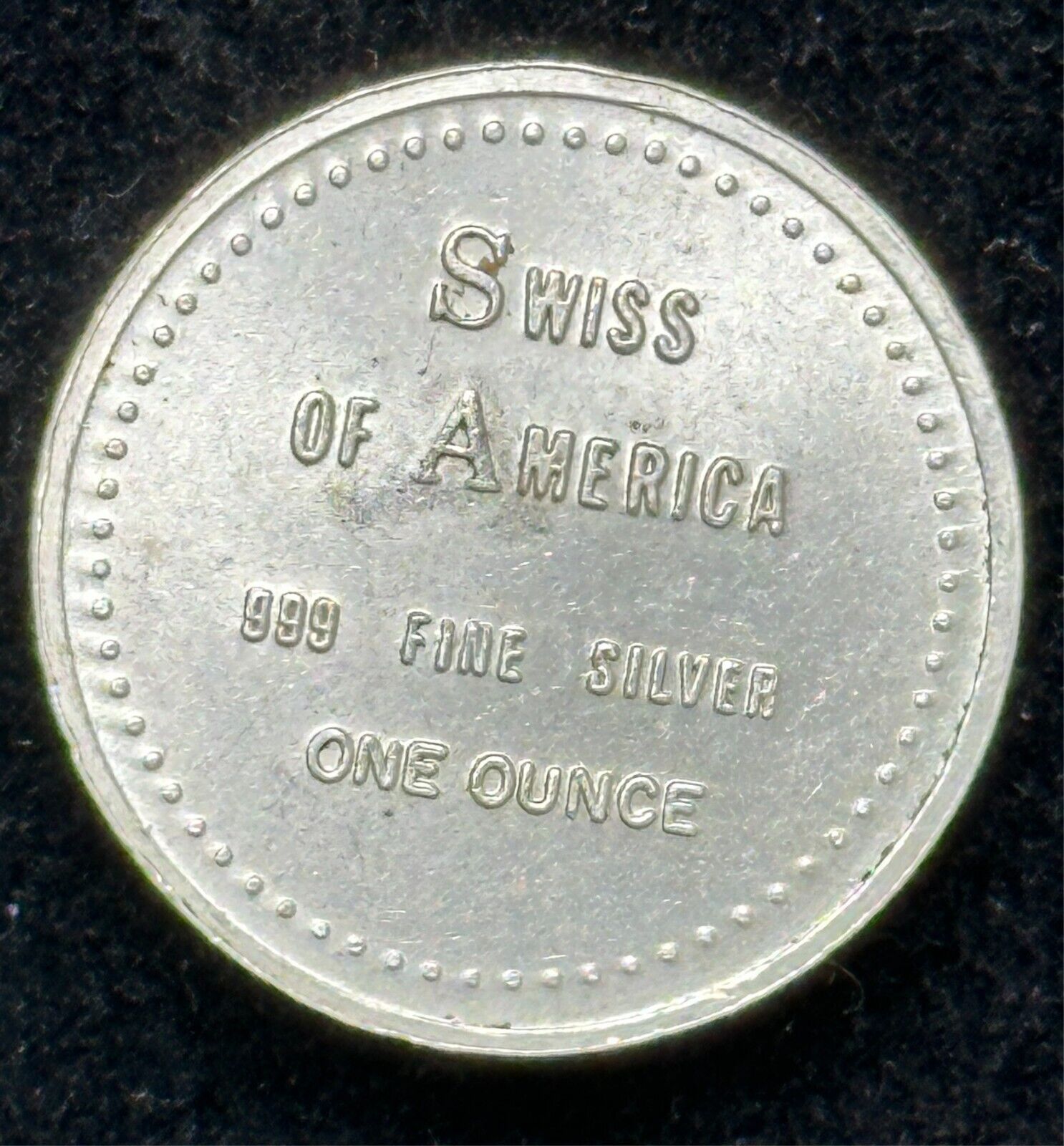 1 Troy Oz .999 Pure Silver Swiss Of America Rolo Round