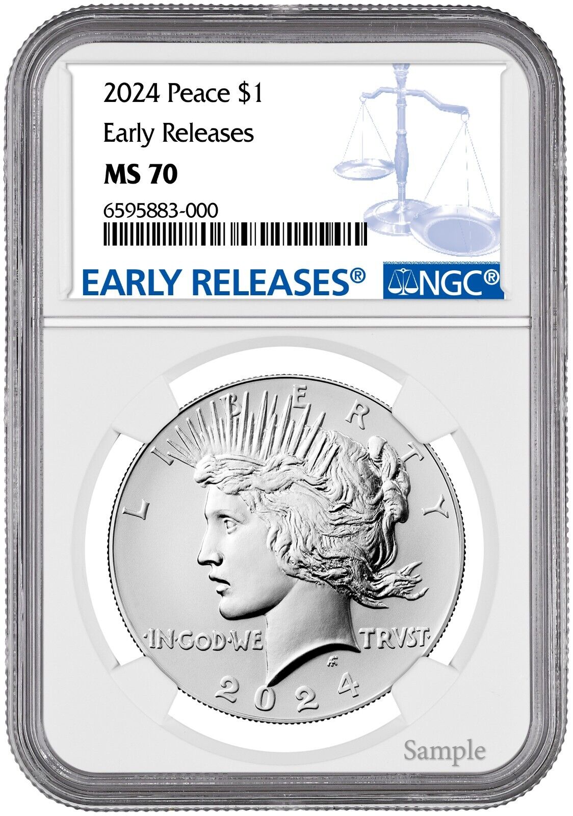 2024-P (MS70) Morgan & Peace Silver Dollar (2 Coin Set) Early Release ER NGC