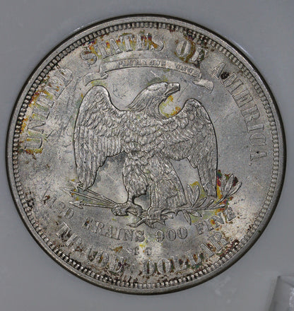 1875-CC (MS60) Trade Silver Dollar (Carson City) T$1 NGC Fatty