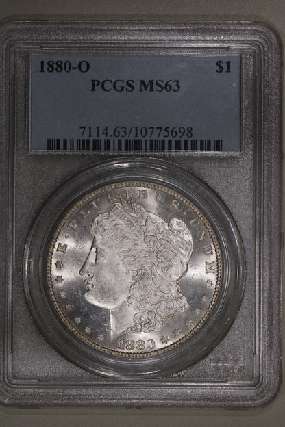 1880-O (MS63) Morgan Silver Dollar $1 PCGS Graded Coin