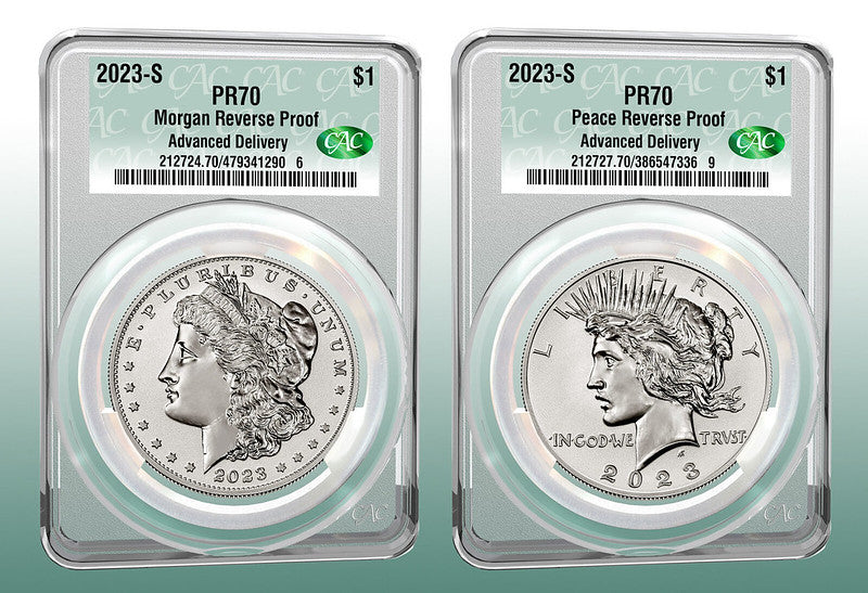 2023 (P, S) Six Coin Set $1 Morgan & Peace CAC Advanced Delivery