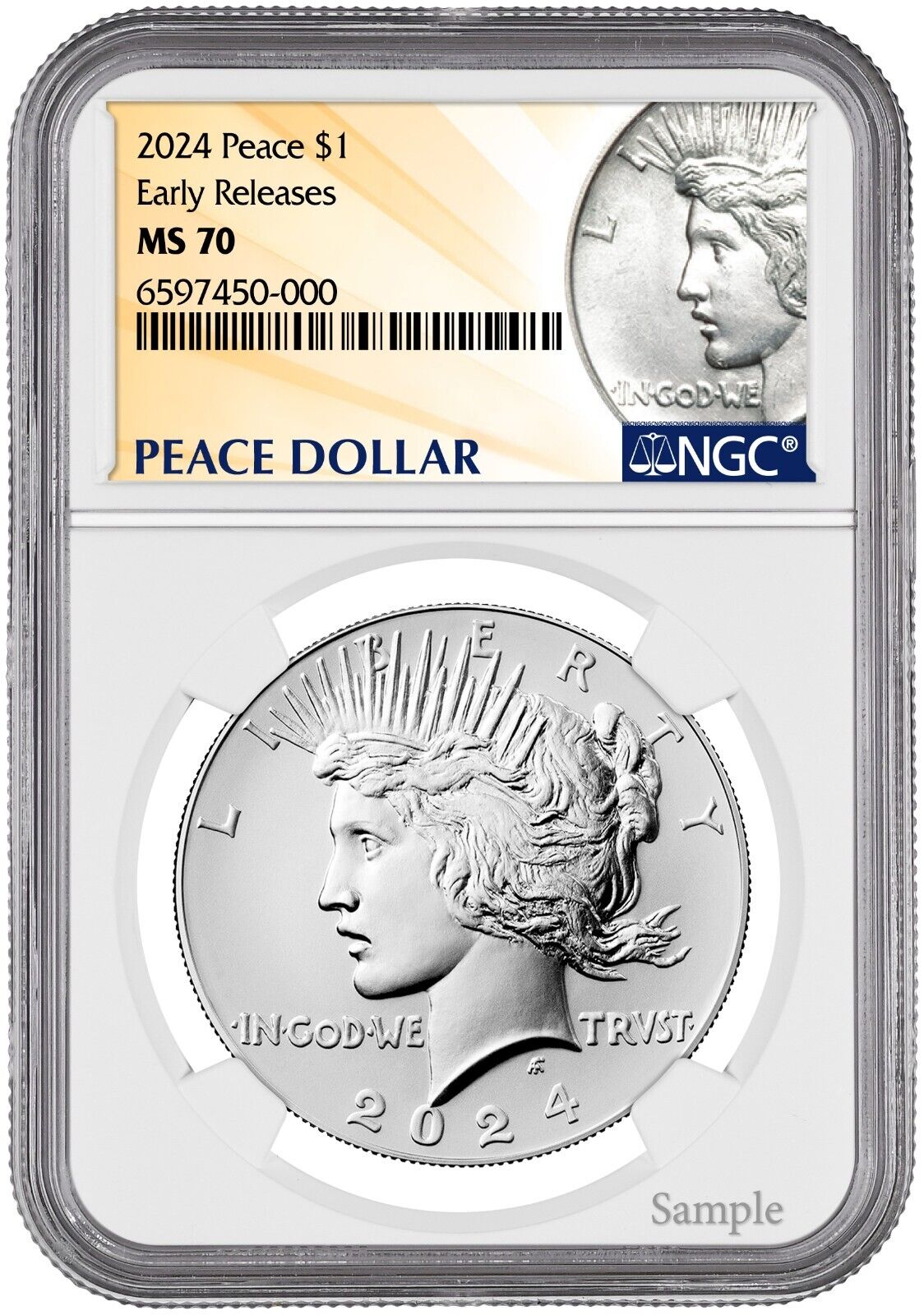 2024-P (MS70) Morgan & Peace Silver Dollar (2 Coin Set) Early Release ER NGC