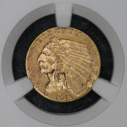 1913 (MS61) $2.50 Indian Head Gold Quarter Eagle $2.5 NGC