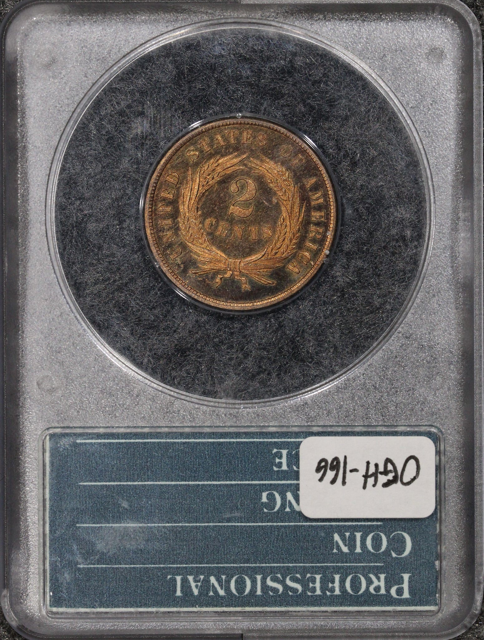 1865 (PR66 RD) Proof Two-Cent Piece 2c PCGS Rattler - BLAZING RED