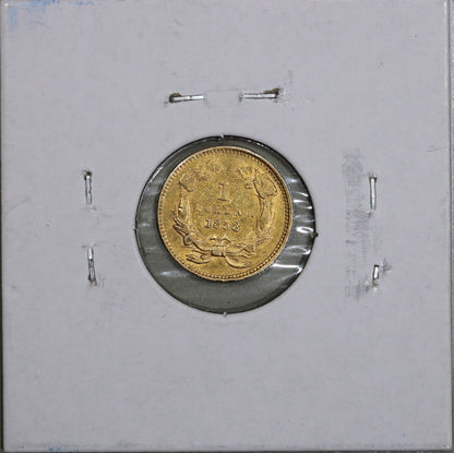 1858 (AU) Gold Dollar G$1 (Type 3 Indian Princess Head) Raw