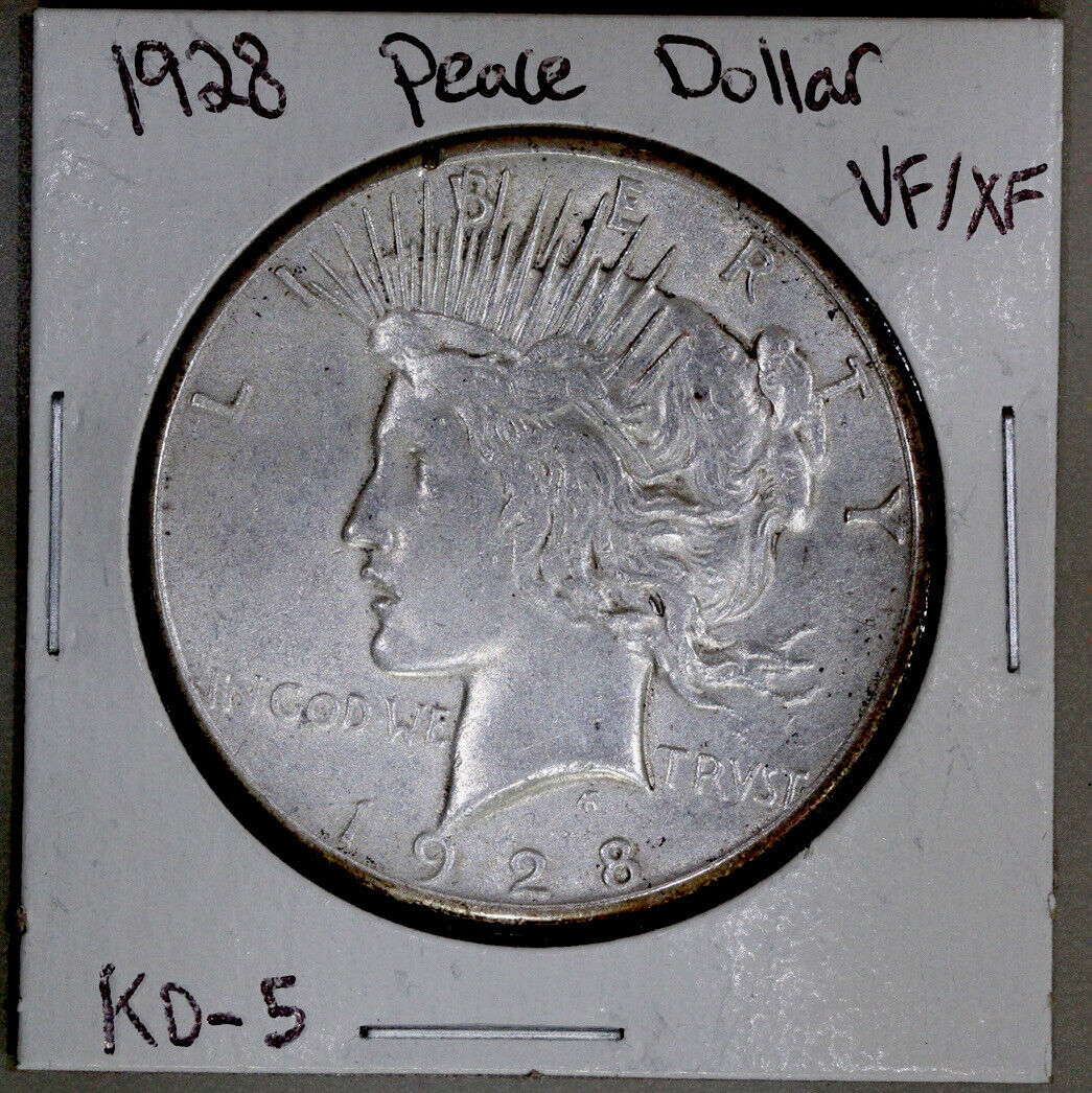 1928-P (VF/XF) Peace Silver Dollar - $1 1928 P Very Fine/Extra Fine