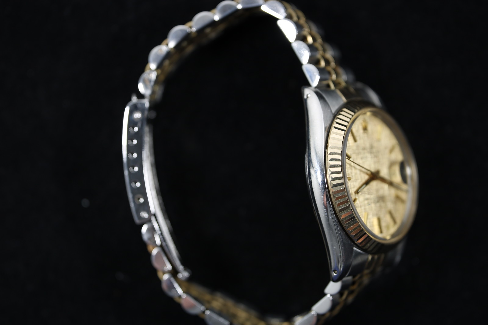 Rolex Datejust 16013 Gold and Silver Jubilee Bracelet with Gold Bezel