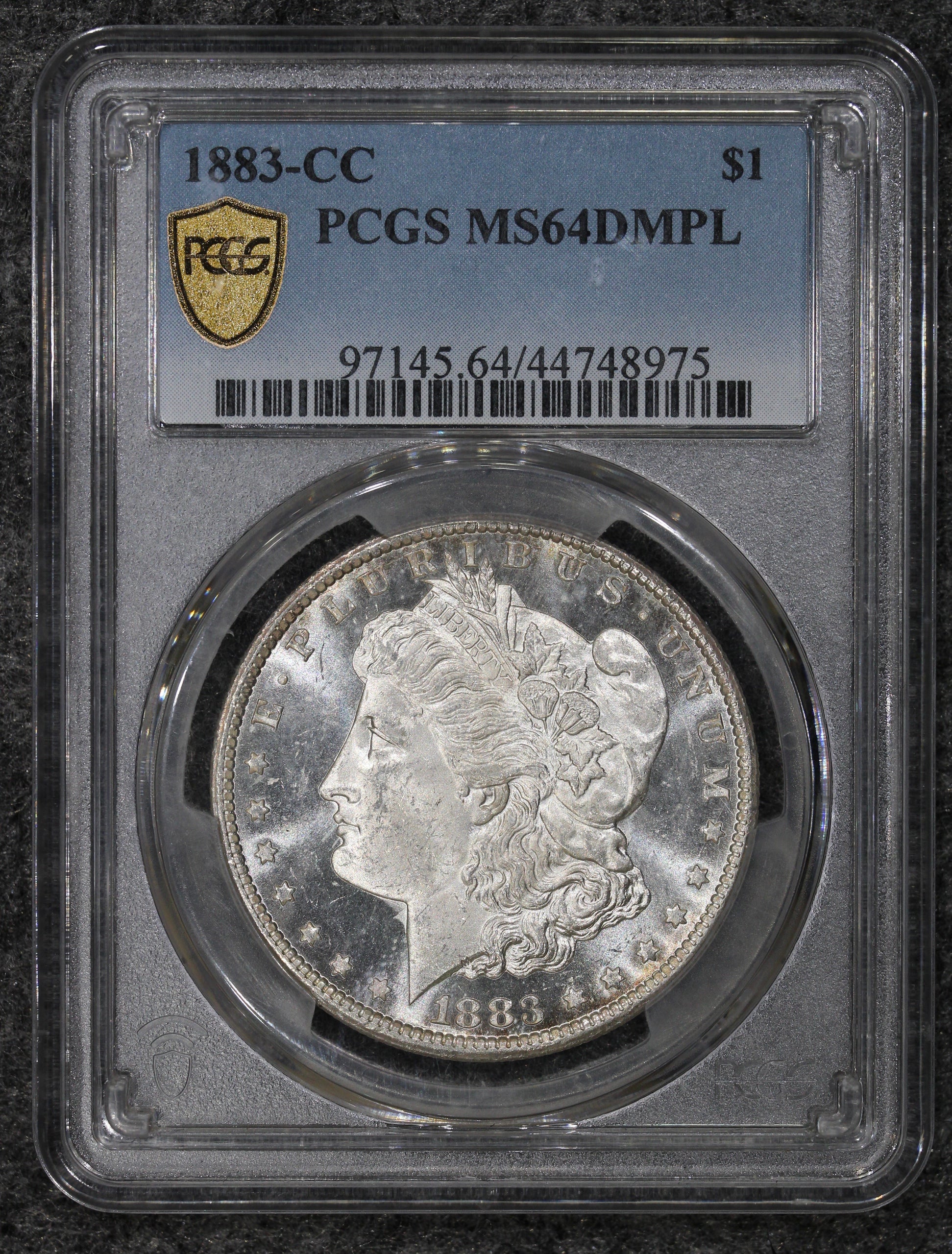 1883-CC (MS64DMPL) $1 Morgan Silver Dollar PCGS