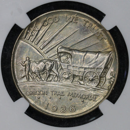 1936 (MS67) Oregon Trail Commemorative Half Dollar 50c NGC