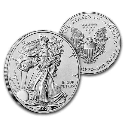 2021 2-Coin Reverse Proof Silver Eagle 1 oz Designer Set (w/Box & COA)