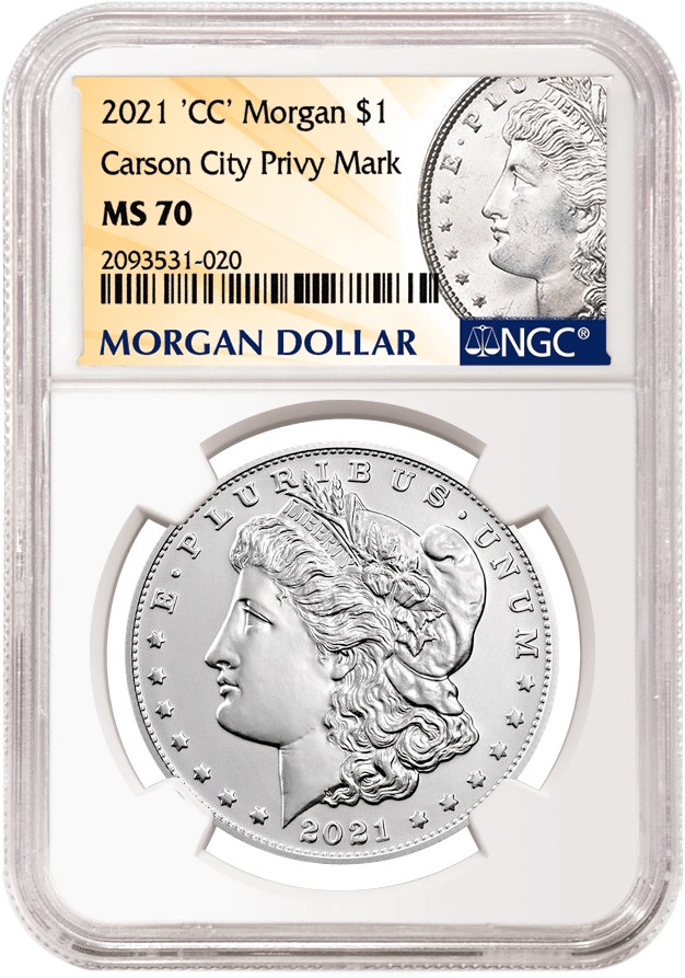 2021 CC (MS70) $1 Morgan Silver Dollar NGC - Carson City