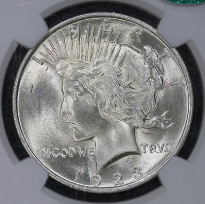 1923 (MS66+ CAC) $1 Peace Silver Dollar (66 Plus) NGC