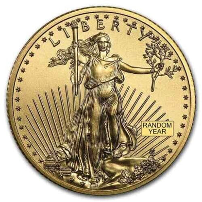 Random Year 1/10th American Gold Eagle $5 US Coin 0.1