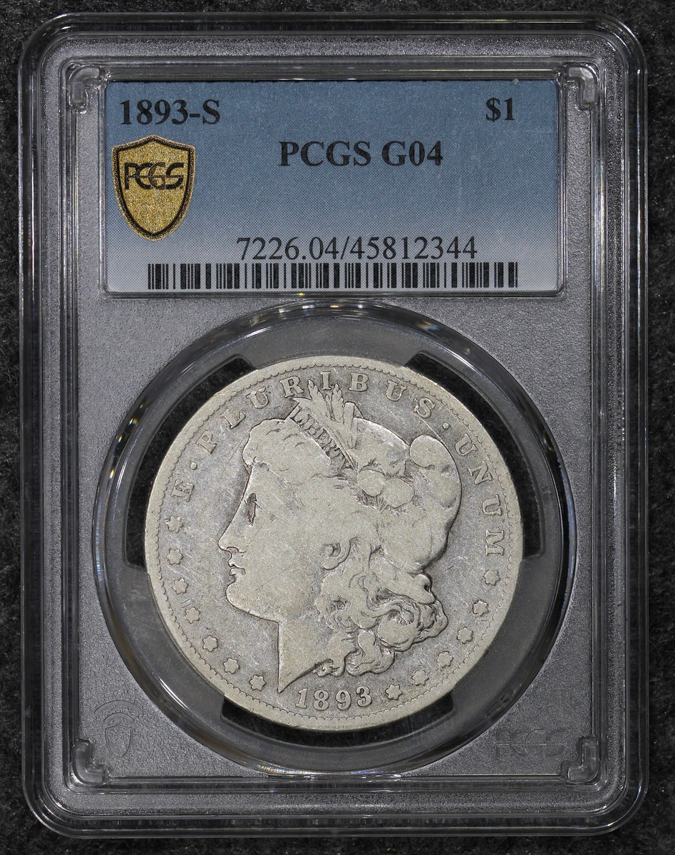 1893-S (G4) $1 Morgan Silver Dollar Key Date PCGS