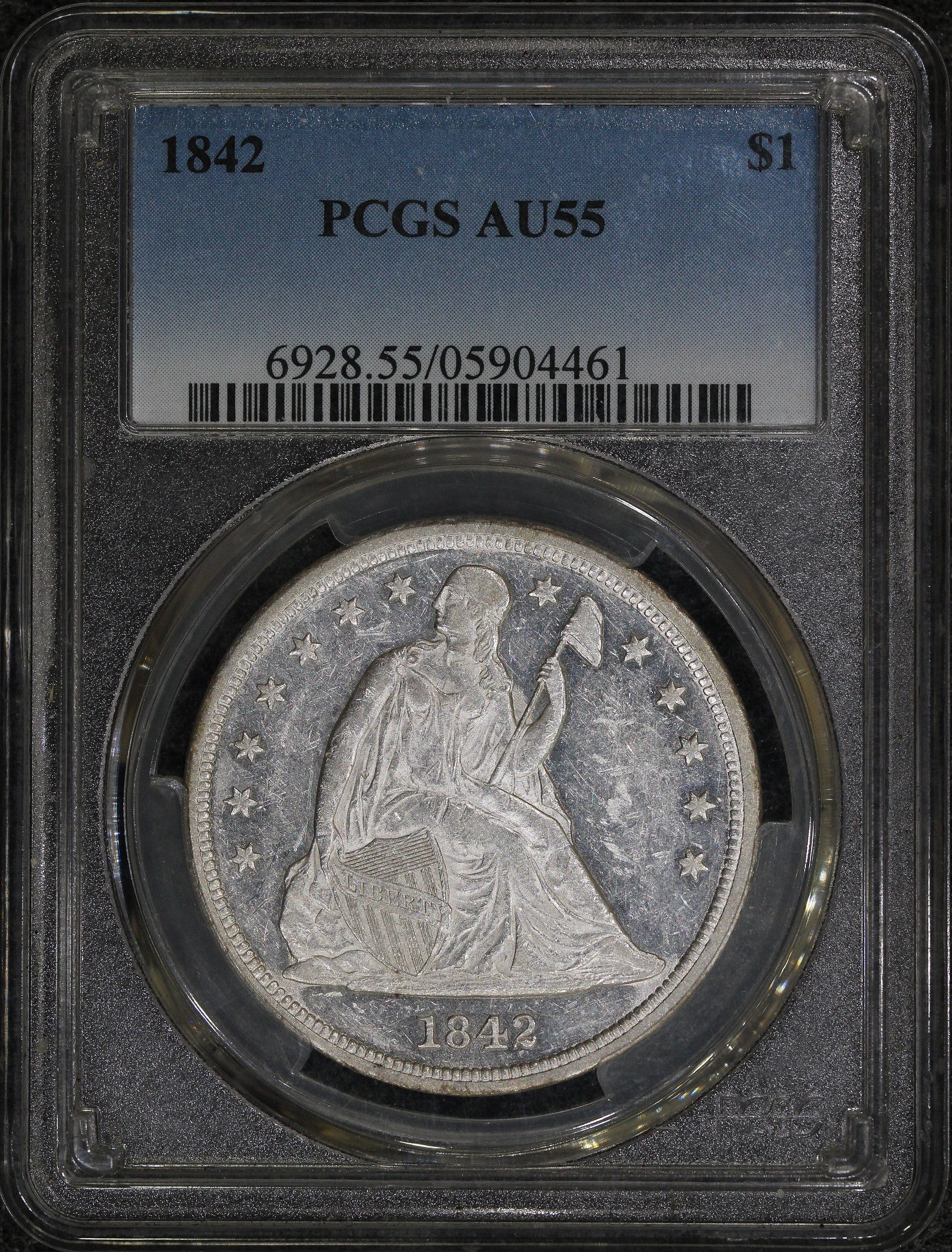 Seated Liberty Silver Dollar PCGS