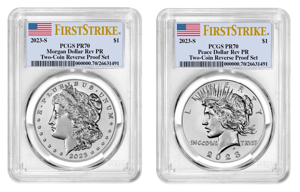 2023 (P, S) Six Coin Set $1 Morgan & Peace Silver Dollar FS PCGS