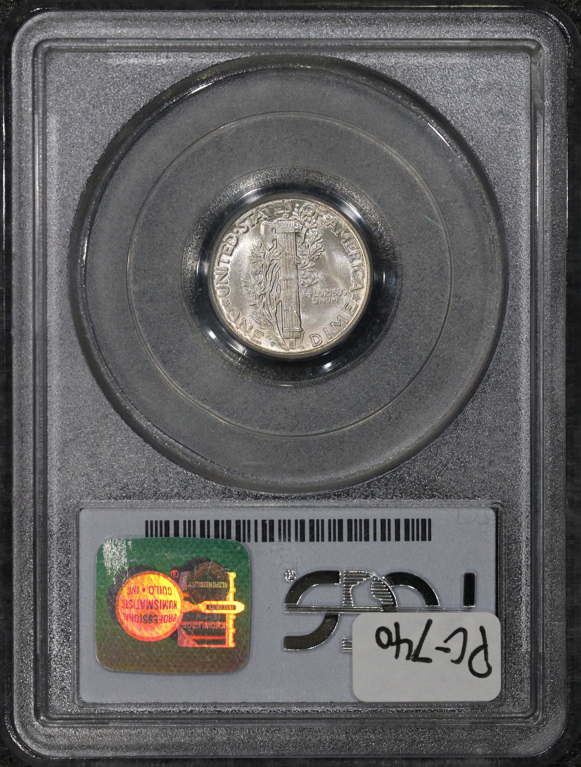 1927-D (MS65 GOLD CAC) Mercury Dime PCGS - GOLD STICKER