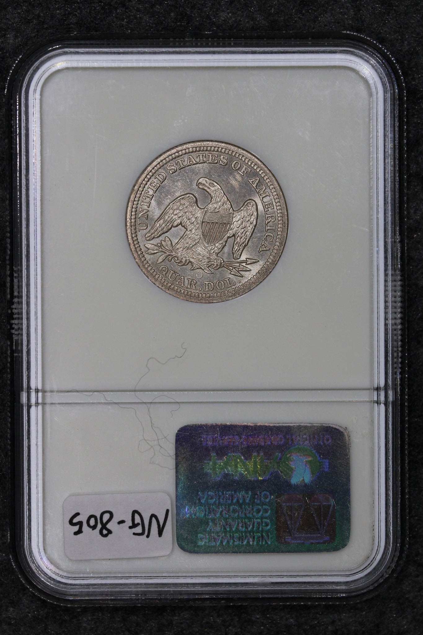 1854-O (MS64) Seated Liberty Quarter Arrows 25c NGC