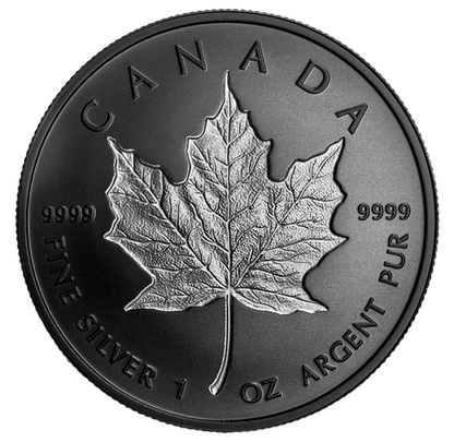 2020 Silver Maple Leaf Double-Incuse Rhodium-Plate $20 1 oz Coin Box/OGP