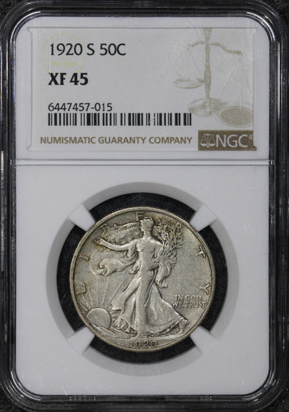 1920-S (XF45) Walking Liberty Half Dollar 50c NGC