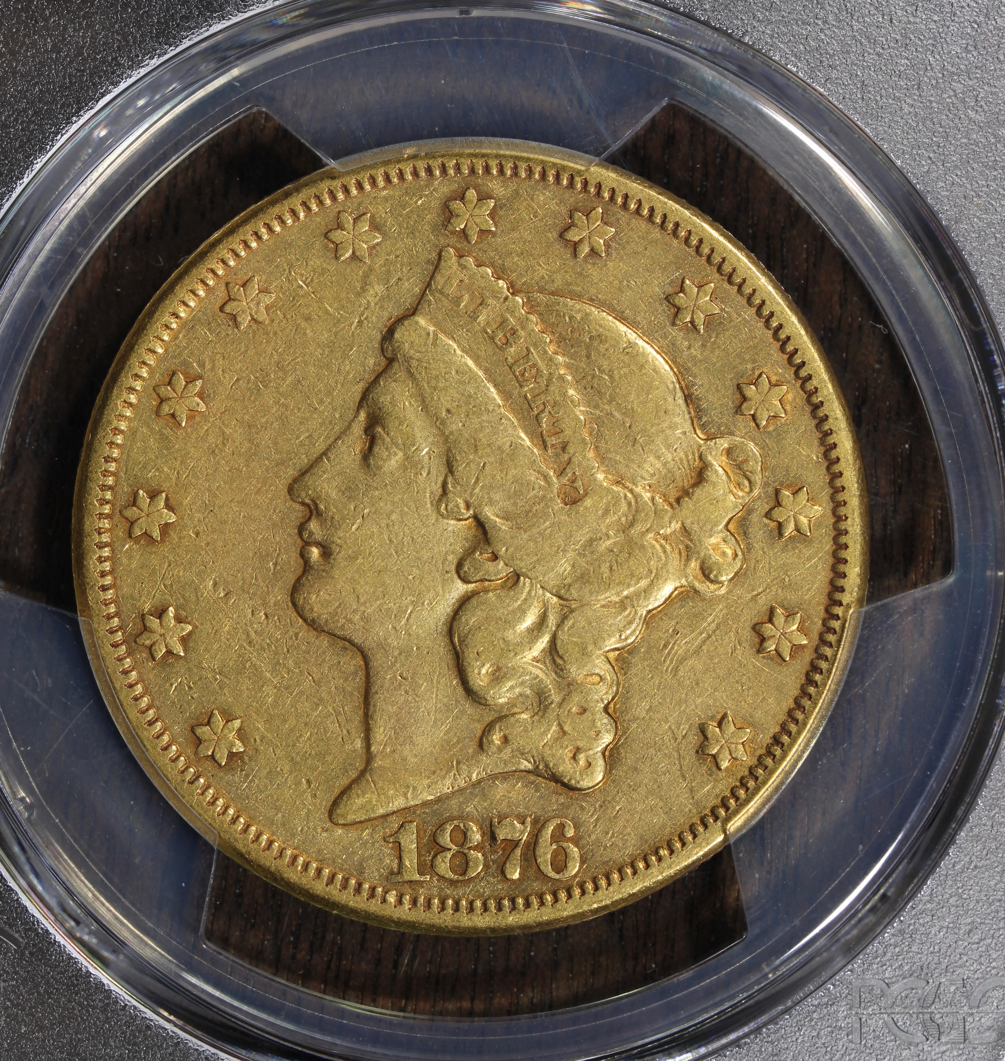 1876-CC (XF40) Liberty Head Gold Double Eagle $20 PCGS - Carson City Gold