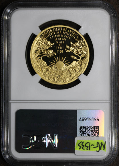 2024-W (PF70) 1 oz $100 Proof Gold Liberty & Britannia NGC - First Day of Issue - US