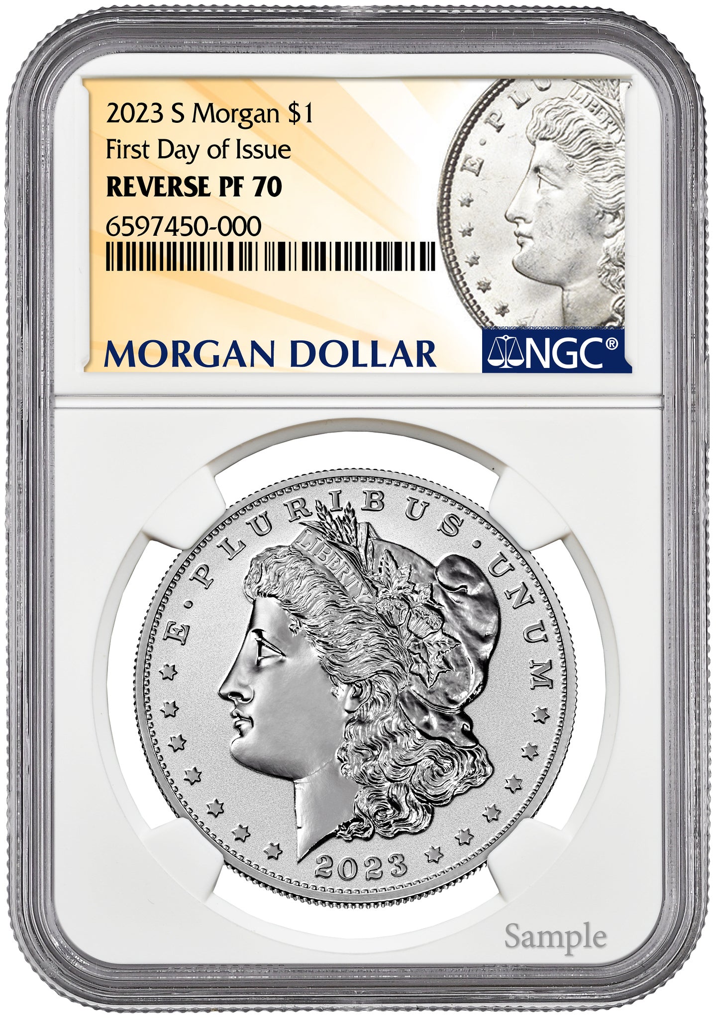 2023-S (PF70) Two Coin Reverse Proof $1 Morgan & Peace FDOI NGC