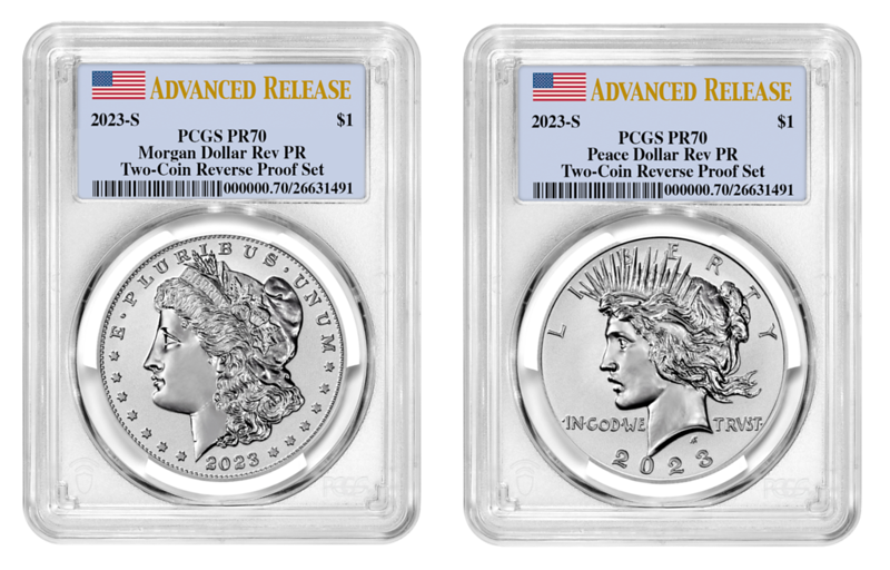 2023 (P, S) Six Coin Set $1 Morgan & Peace Advanced Release PCGS