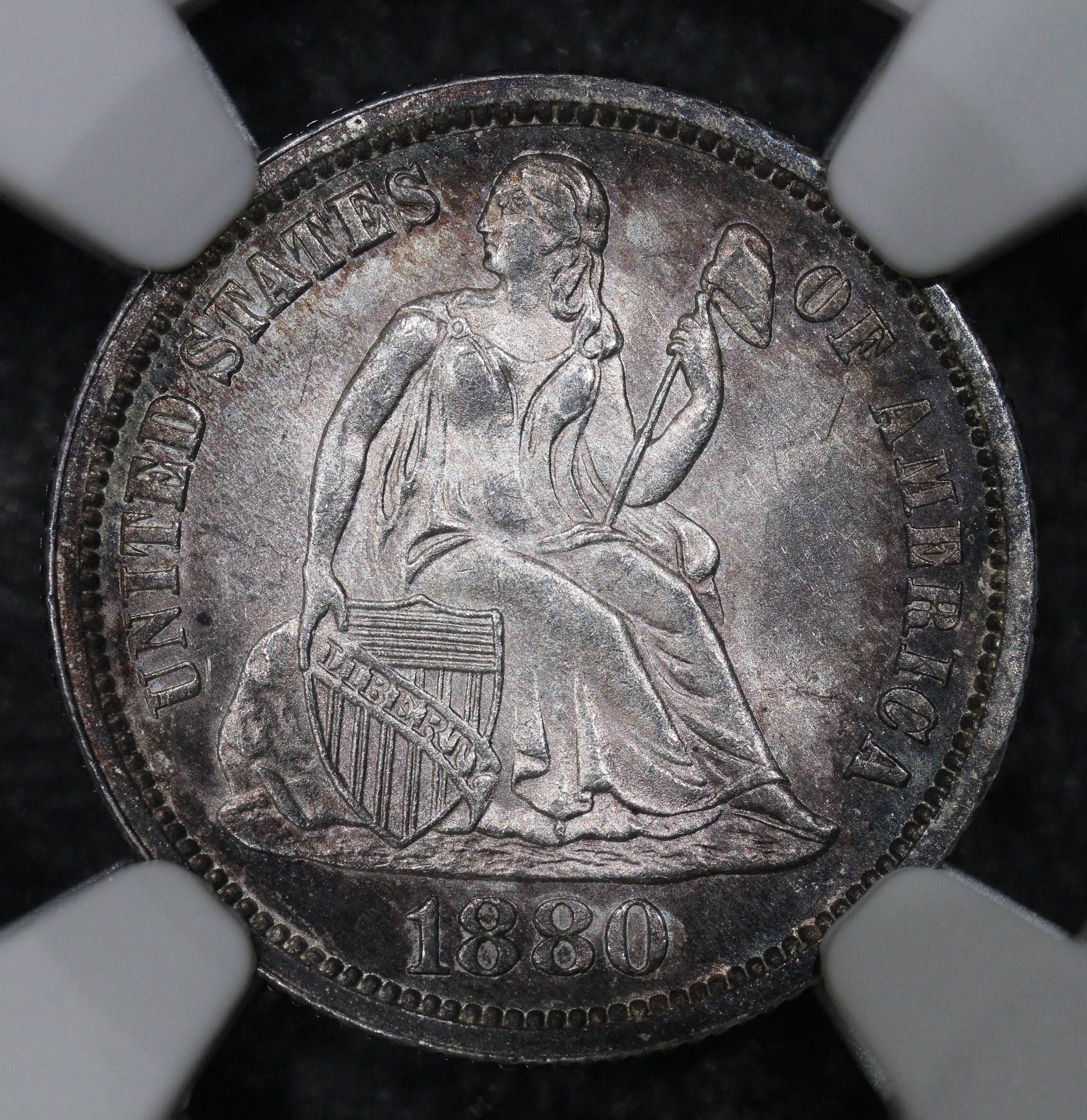 1880 (MS65) Seated Liberty Dime 10c NGC