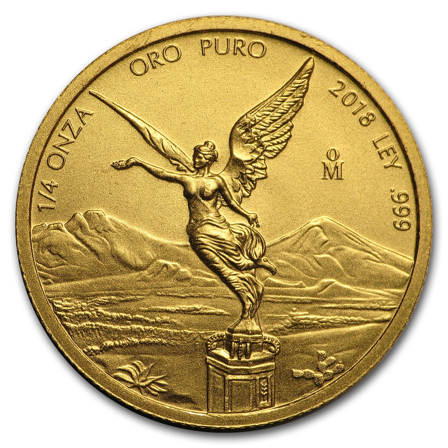 2018 1/4 Oz Gold Mexico Libertad, Brilliant Uncirculated BU .25 oz .999 Gold