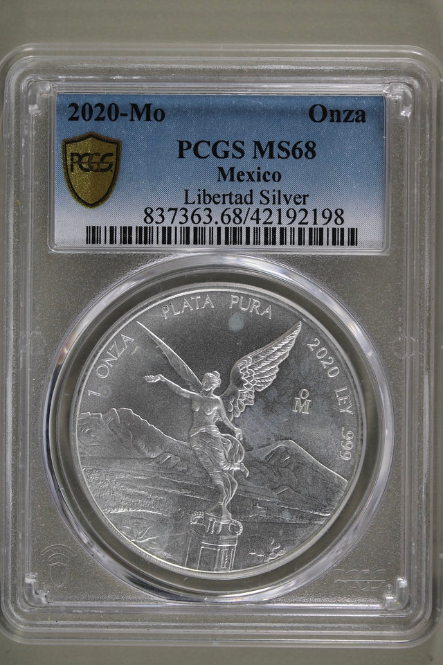 2020-Mo Mexico 1 Onza Libertad PCGS MS68