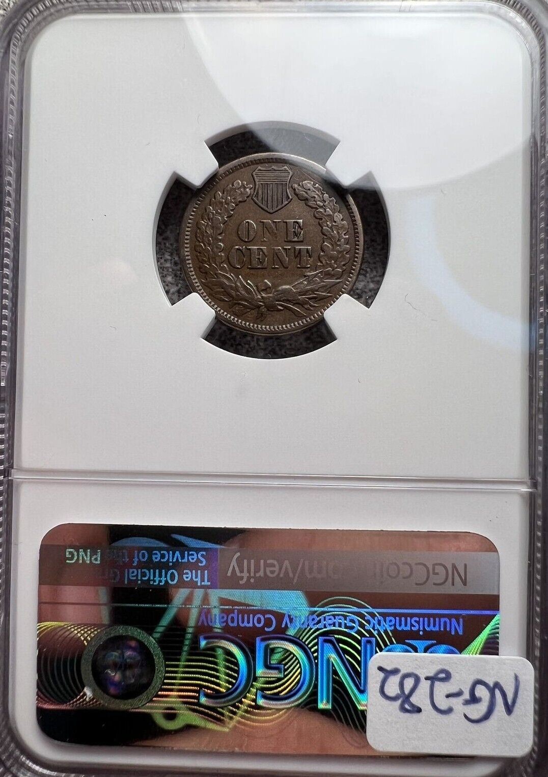 1877 (XF Details - Obv Scartched) Indian Head Cent 1c NGC Graded Coin Key Date