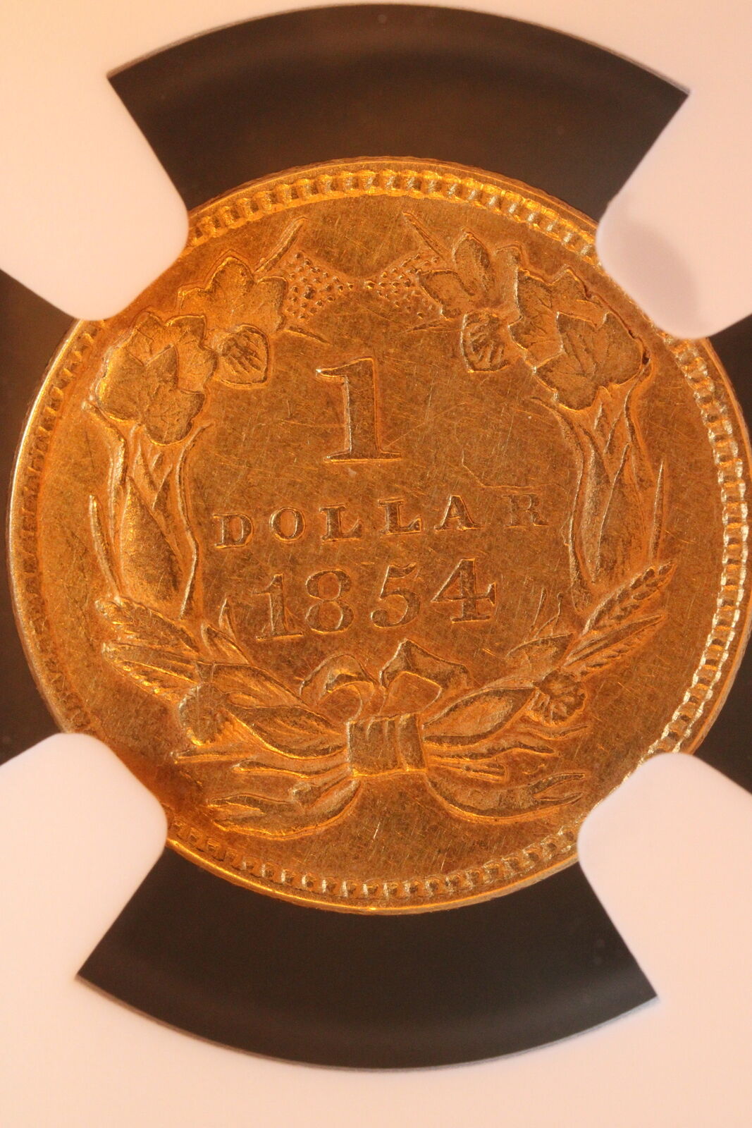 1854 (AU55) Type 2 - Gold Dollar $1 NGC Graded Coin