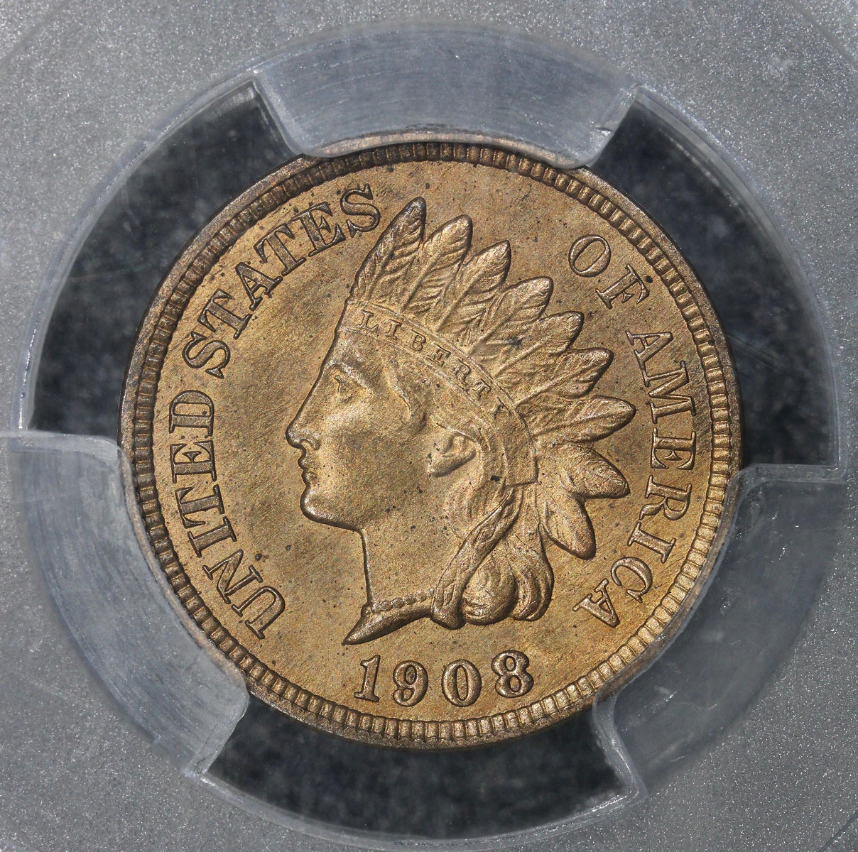 1908-S (MS65 RD) Indian Head Cent 1c Penny PCGS