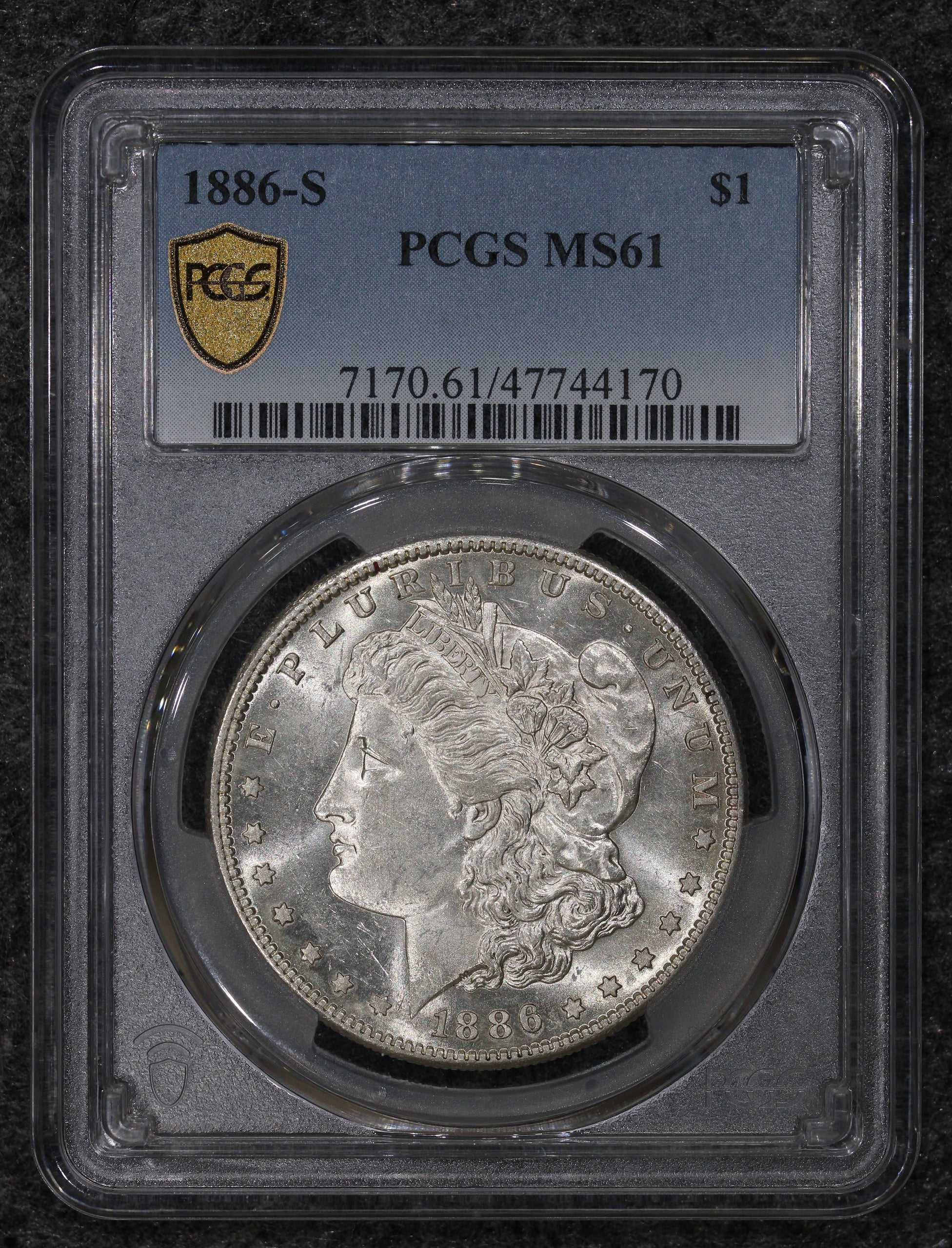 1886-S (MS61) $1 Morgan Silver Dollar PCGS