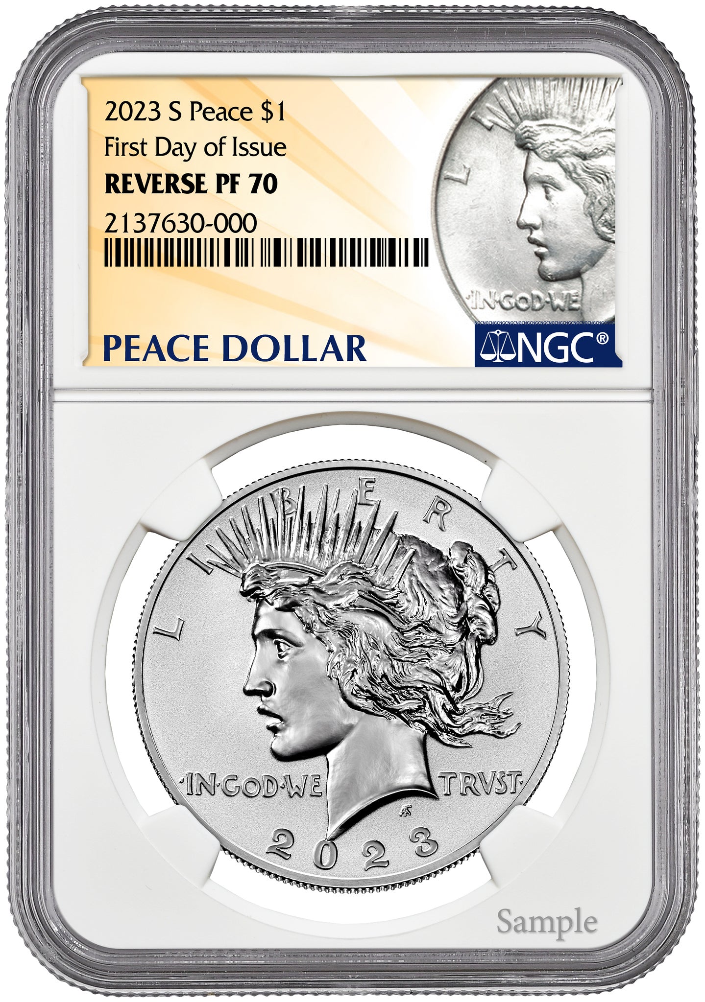 2023-S (PF70) Two Coin Reverse Proof $1 Morgan & Peace FDOI NGC