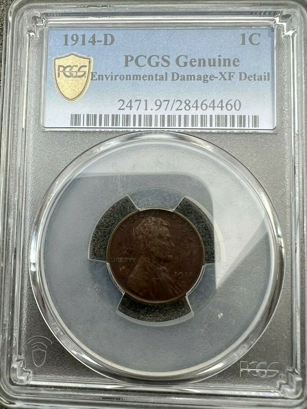 1914-D (XF Details) Lincoln Wheat Cent PCGS Graded Coin