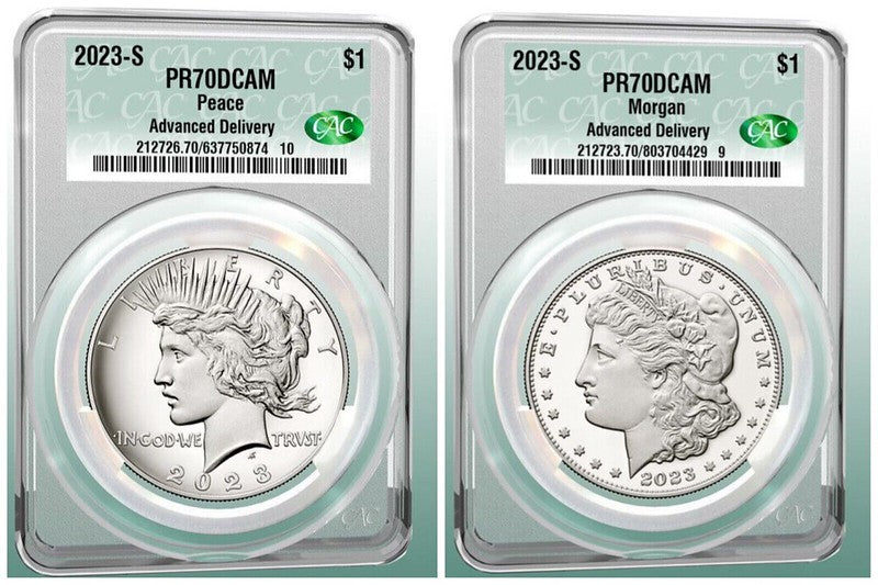 2023 (P, S) Six Coin Set $1 Morgan & Peace CAC Advanced Delivery