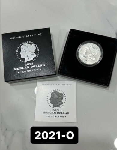 2021-O Morgan Silver Dollar - New Orleans Privy Mark- w/ Box OGP & COA - BU/UNC