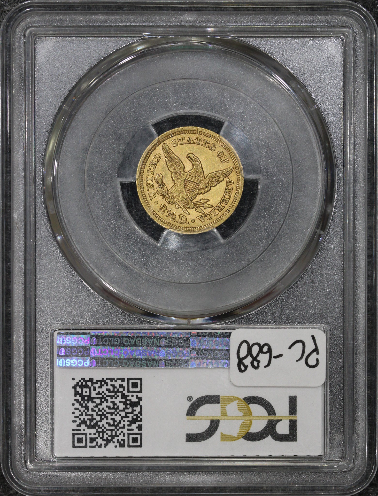 1852 (AU55 CAC) $2.50 Liberty Head Gold Quarter Eagle $2.5 PCGS