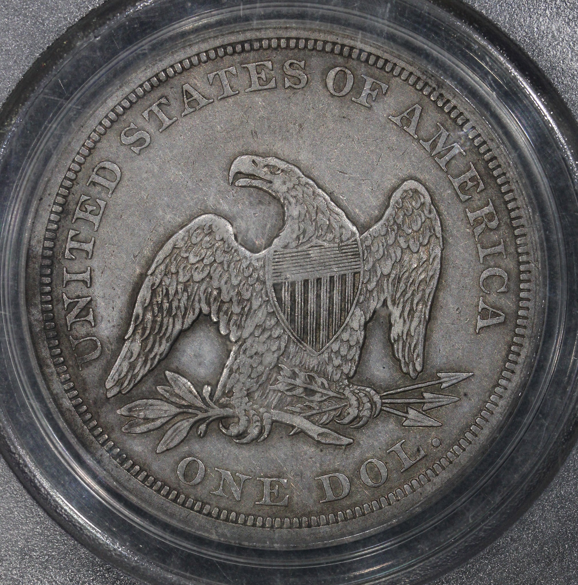 1842 (XF45 CAC) $1 Seated Liberty Silver Dollar PCGS