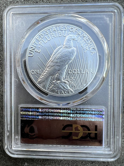 2021 (MS70) Peace Silver Dollar AR PCGS - Advanced Release - SILVER FOIL LABEL