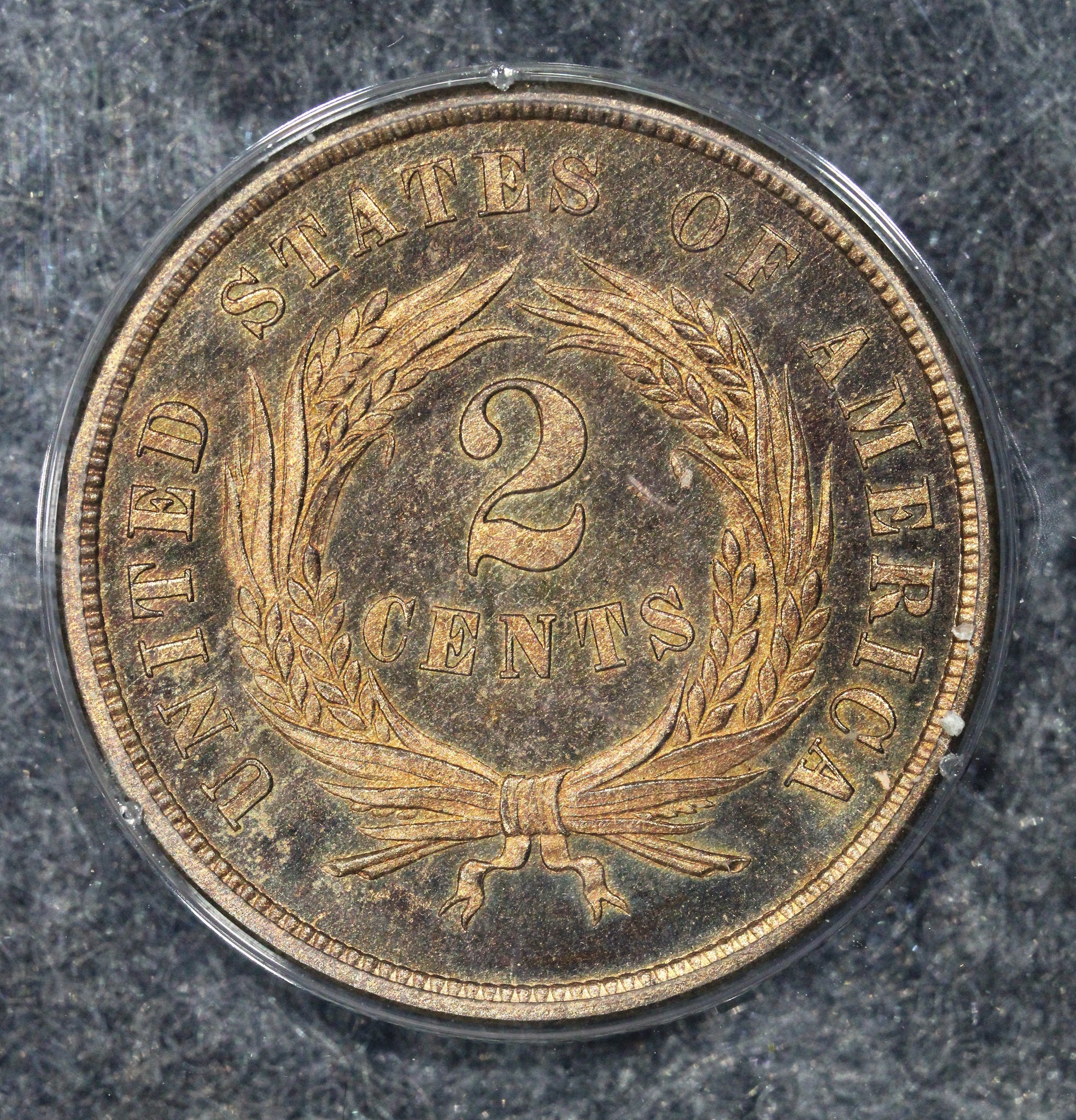 1865 (PR66 RD) Proof Two-Cent Piece 2c PCGS Rattler - BLAZING RED