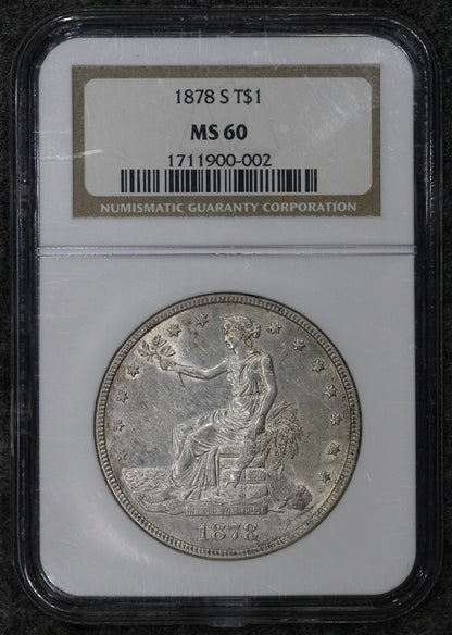 1878-S (MS60) T$1 Trade Silver Dollar NGC