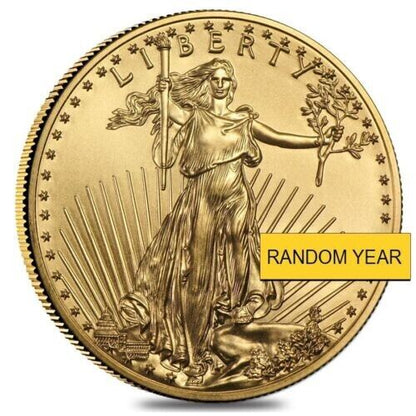 RANDOM YEAR 1/4 oz American Gold Eagle - US $10 Gold Coin .25