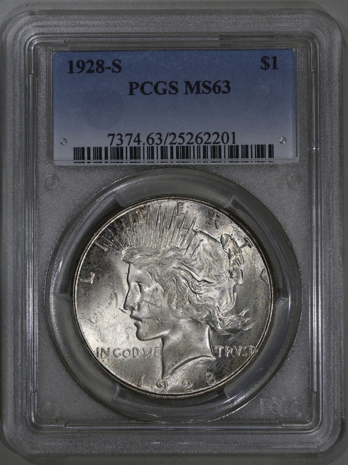 1928-S (MS63) Peace Silver Dollar $1 NGC Graded Coin