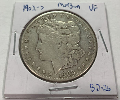 1902-S (VF) Morgan Silver Dollar -Very Fine